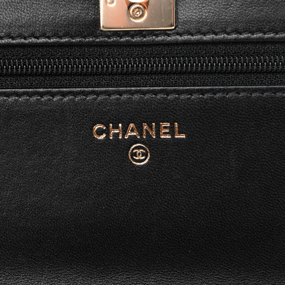 Chanel Lambskin Quilted Trendy CC Wallet On Chain WOC Black 6 of 12