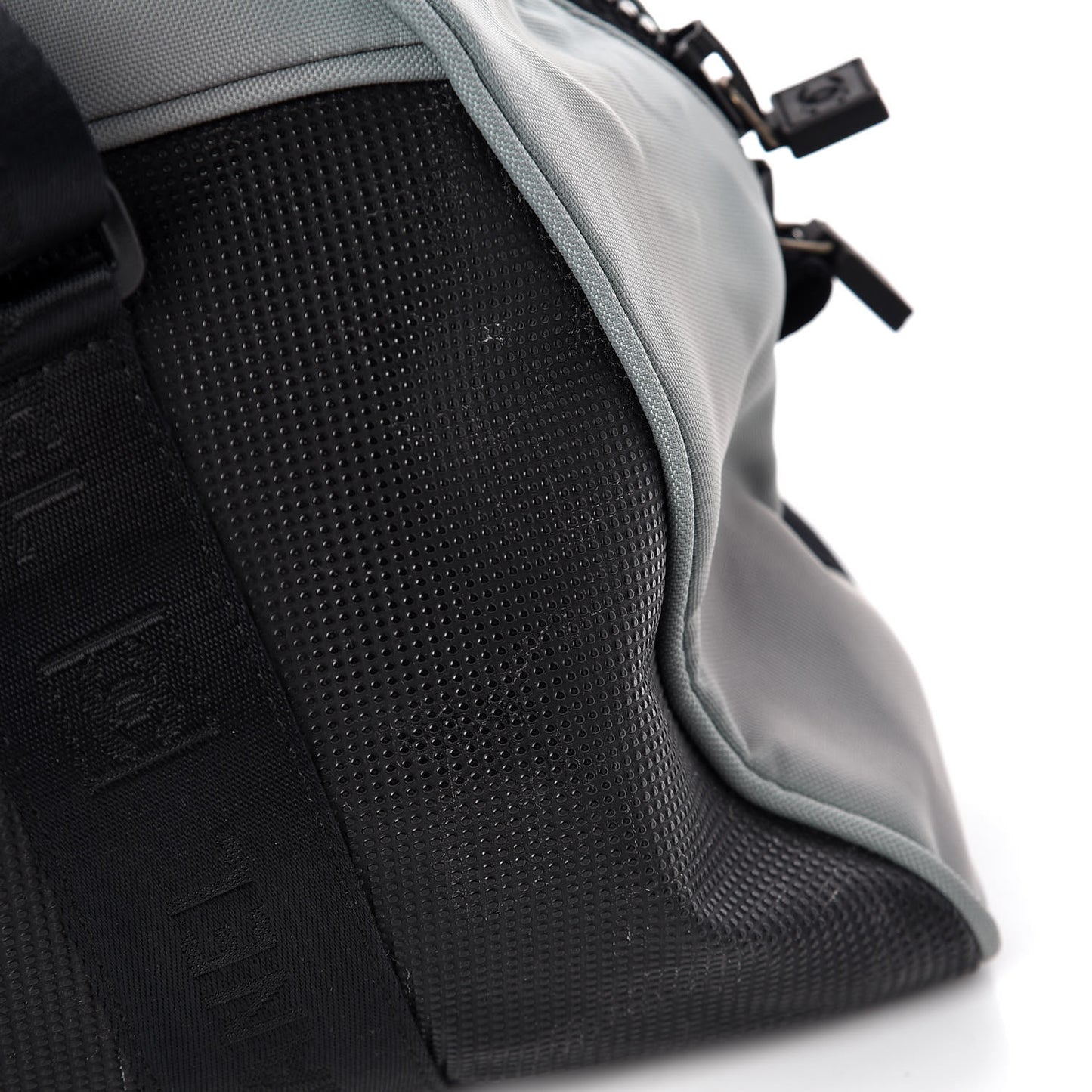 Nylon Sport Logo Duffel Black Blue