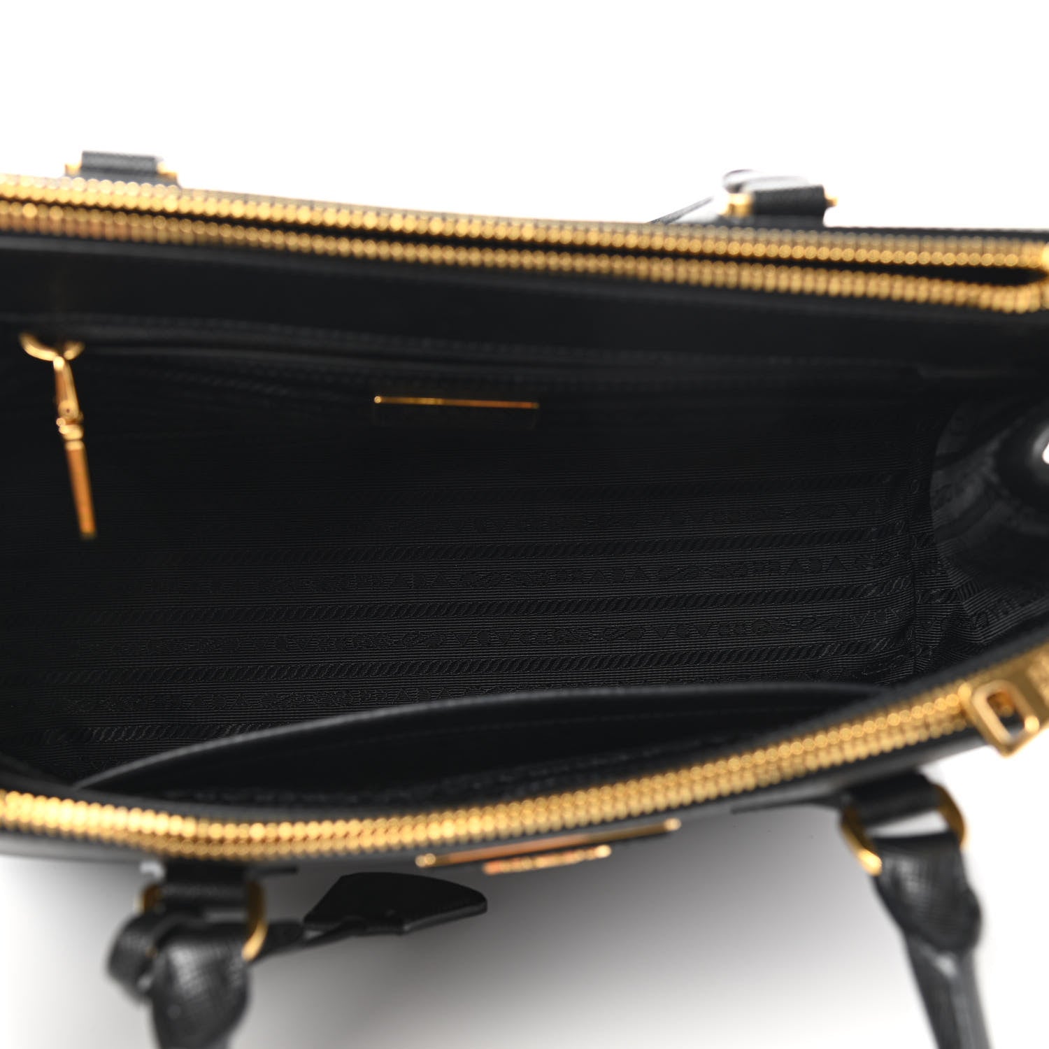 Prada Saffiano Small Galleria Double Zip Tote Black 5 of 11