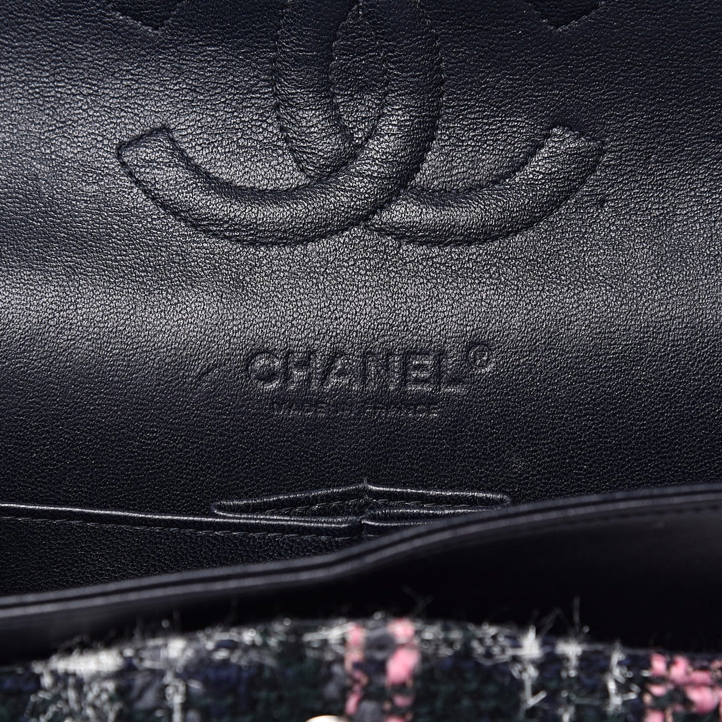 Tweed Quilted Medium Double Flap Multicolor