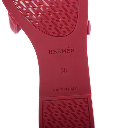 Hermes Rubber Aloha Sandals 36 Rose Baie 6 of 7