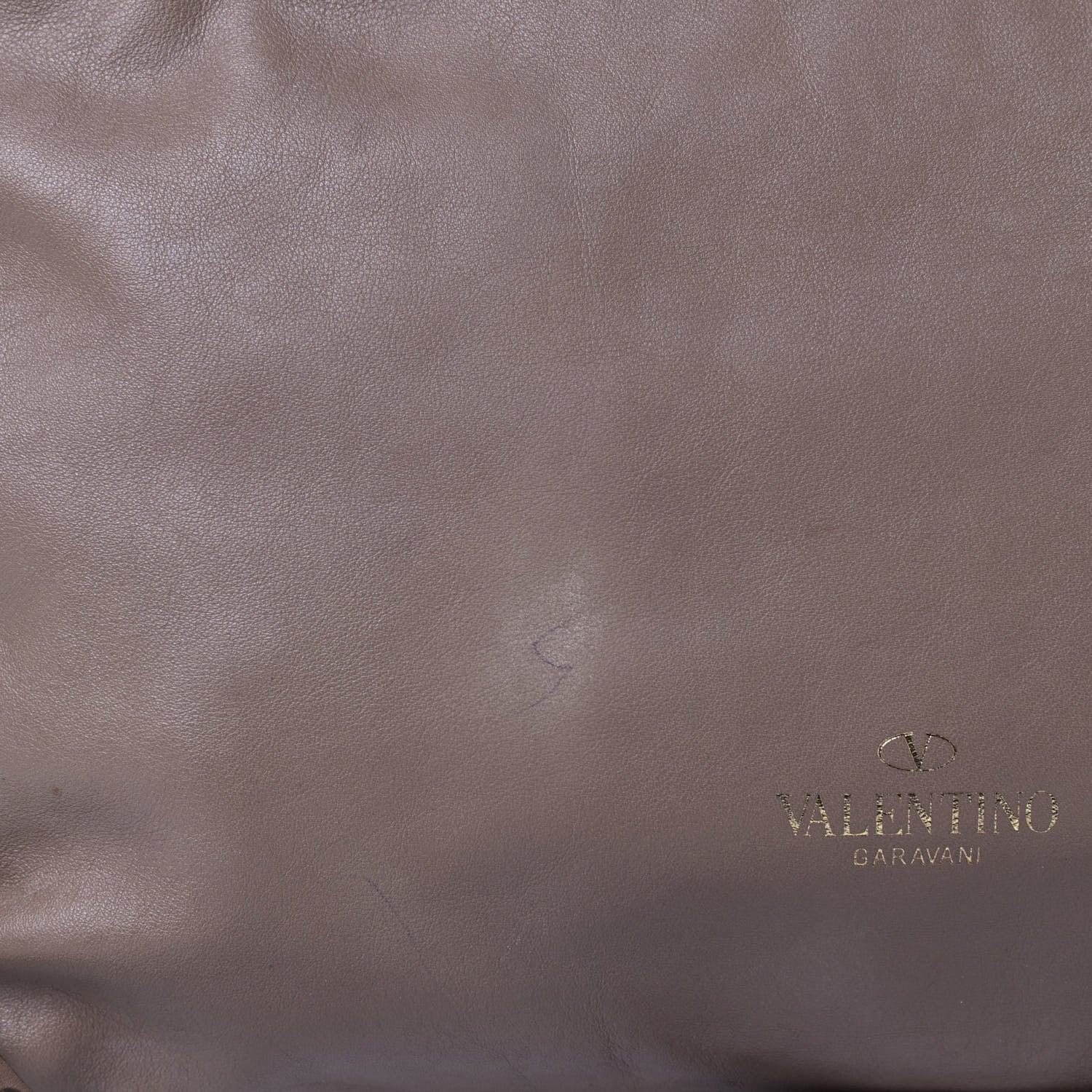 Valentino Garavani Vitello Rockstud Dome Satchel Beige 9 of 10
