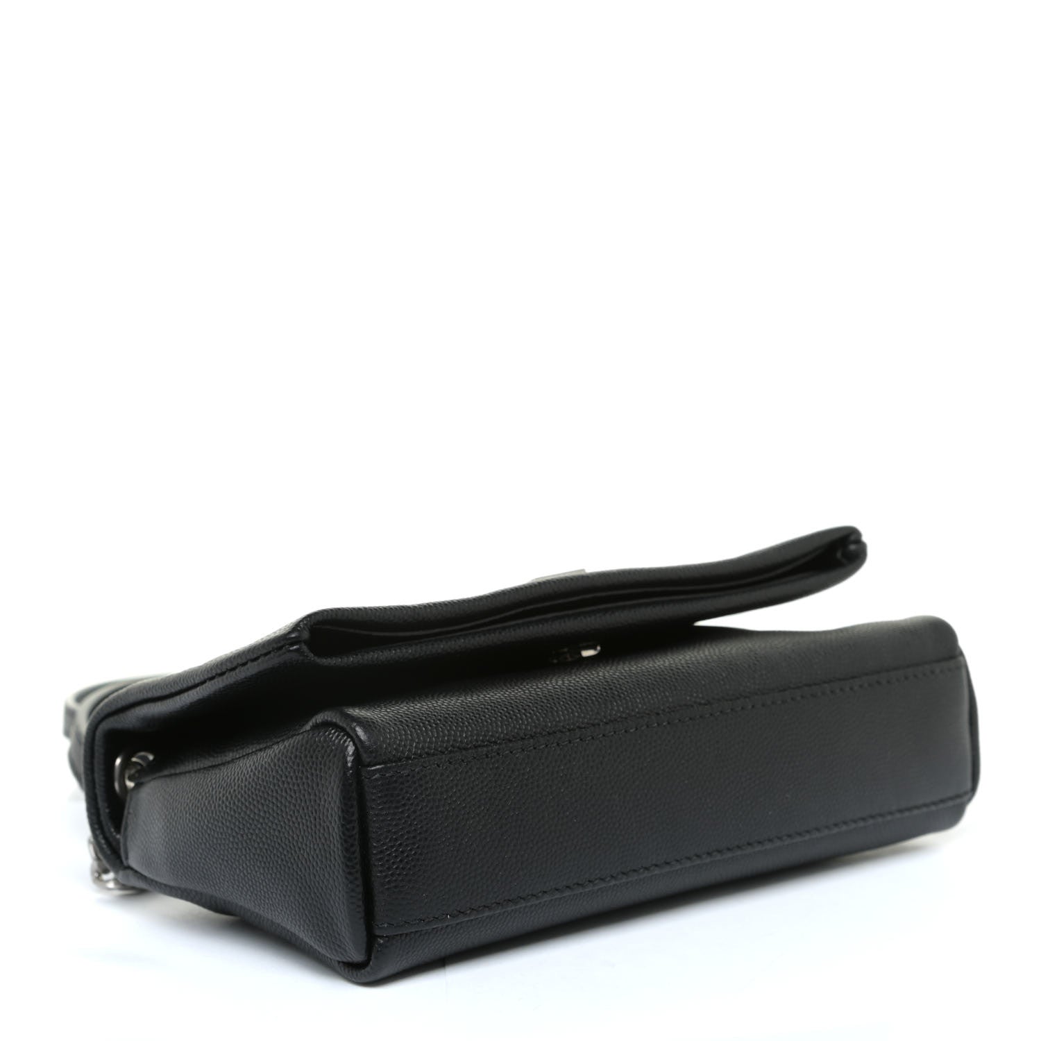 Saint Laurent Grain De Poudre Monogram Toy West Hollywood Fold-Over Bag Black 4 of 10