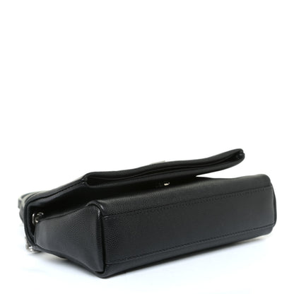 Saint Laurent Grain De Poudre Monogram Toy West Hollywood Fold-Over Bag Black 4 of 10