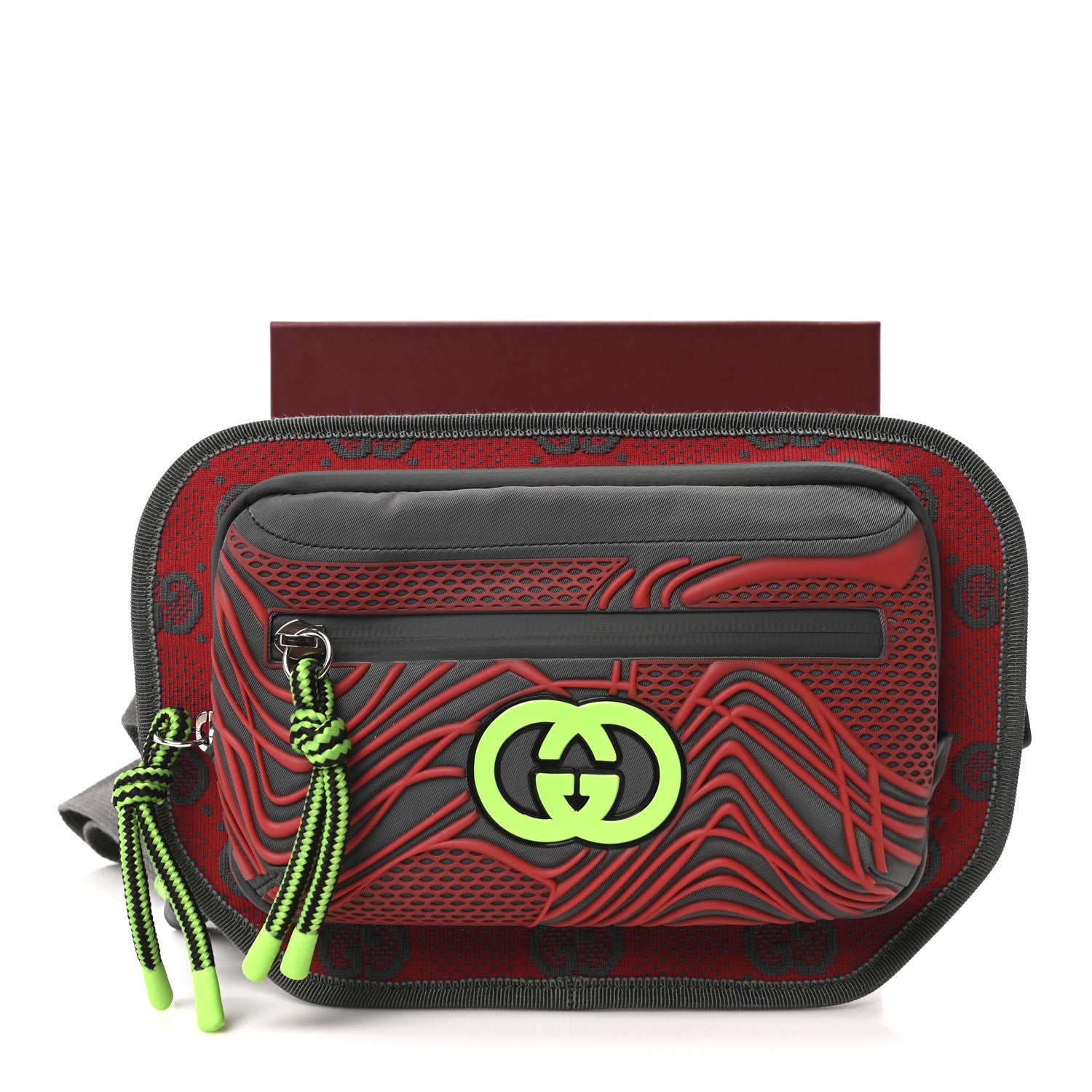 Gucci Jersey GG Monogram All Over Sporty Belt Bag Green Grey Multicolor 11 of 11