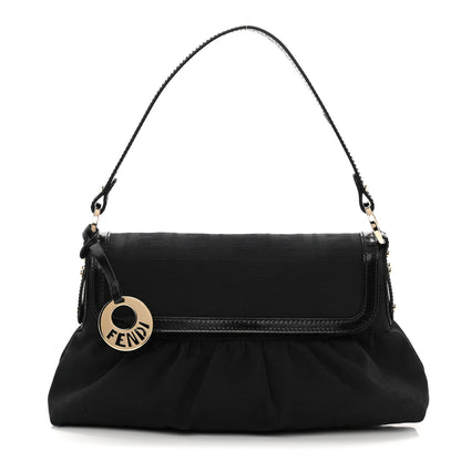 Fendi Zucchino Small Chef Shoulder Bag Black 1 of 12