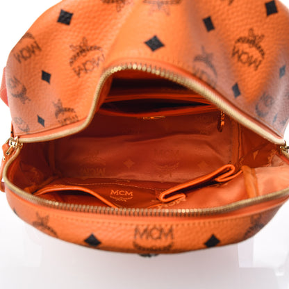 MCM Visetos Small Sprinkle Stud Stark Backpack Orange 7 of 11