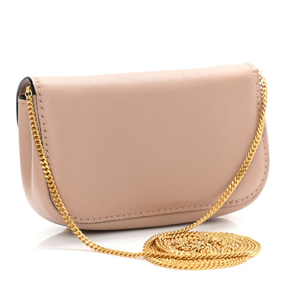 Valentino Garavani Calfskin Crystal Mini Supervee Pouch Rose Cannelle 3 of 9