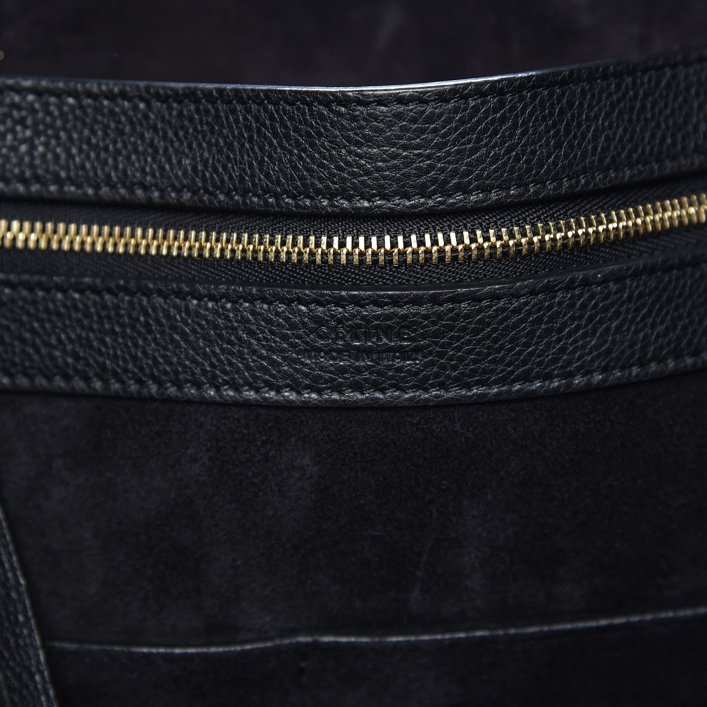 Soft Grained Calfskin Small Belt Cabas Phantom Black