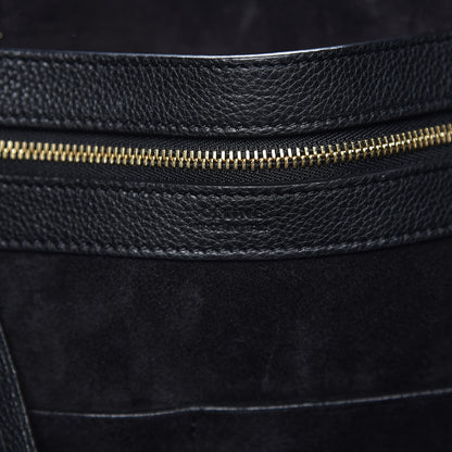 Celine Soft Grained Calfskin Small Belt Cabas Phantom Black 6 of 10