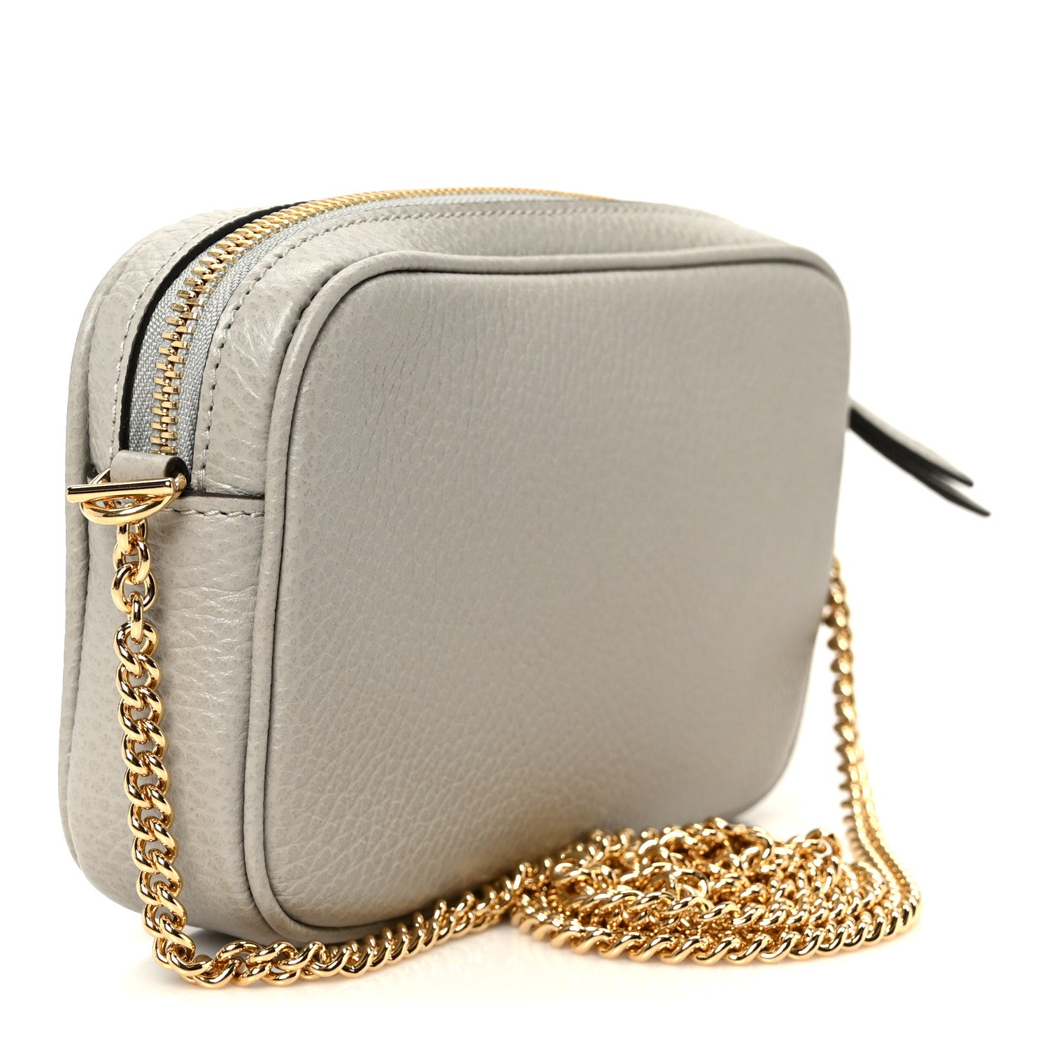 Gucci Dollar Calfskin Super Mini GG Marmont Chain Shoulder Bag Deep Grey 3 of 10