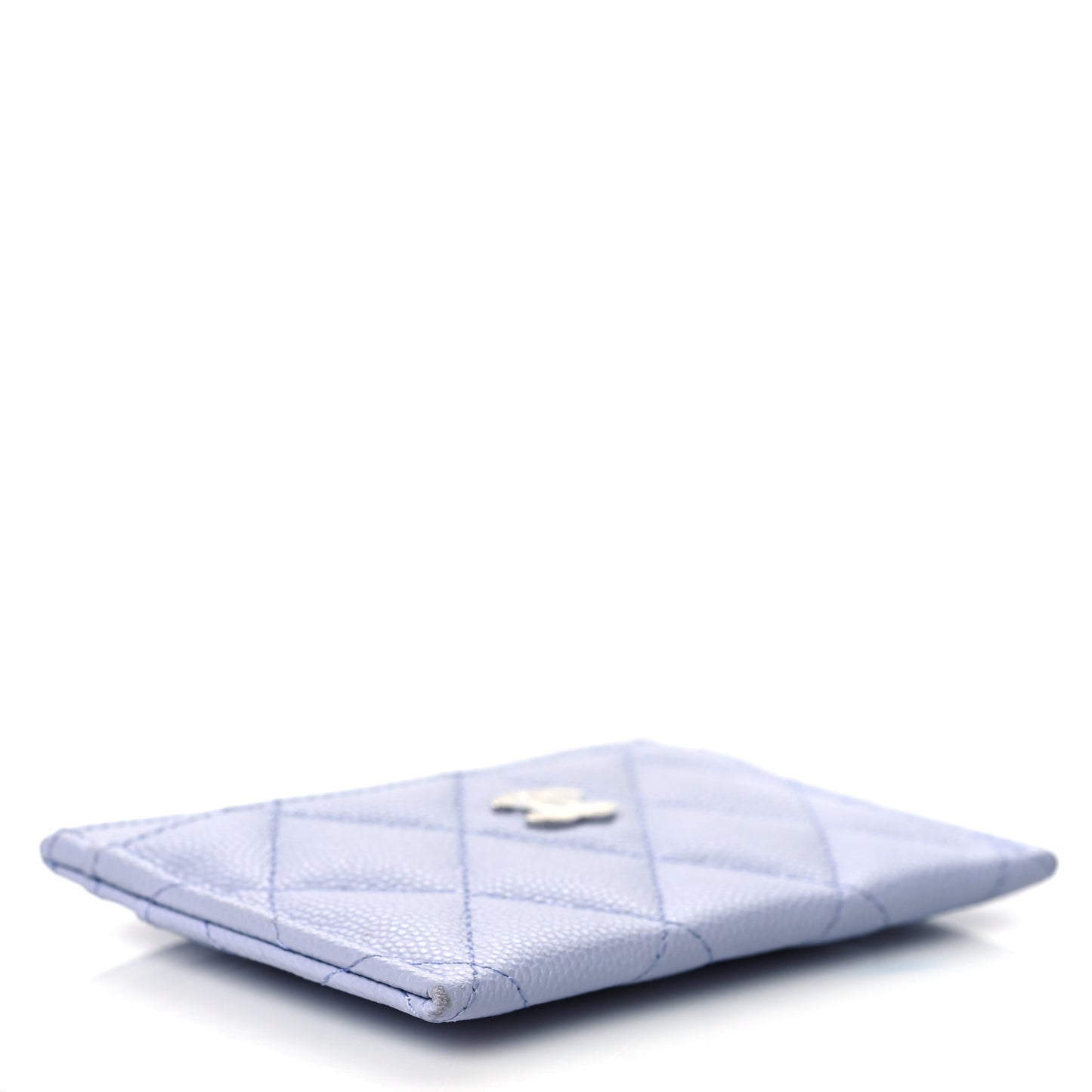 Caviar Quilted Card Holder Light Purple