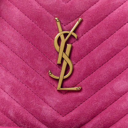Saint Laurent Suede Matelasse Monogram Lou Camera Bag Rose 8 of 13