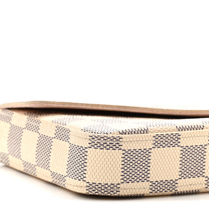 Louis Vuitton Damier Azur Pochette Felicie Chain Wallet Rose Ballerine 11 of 13