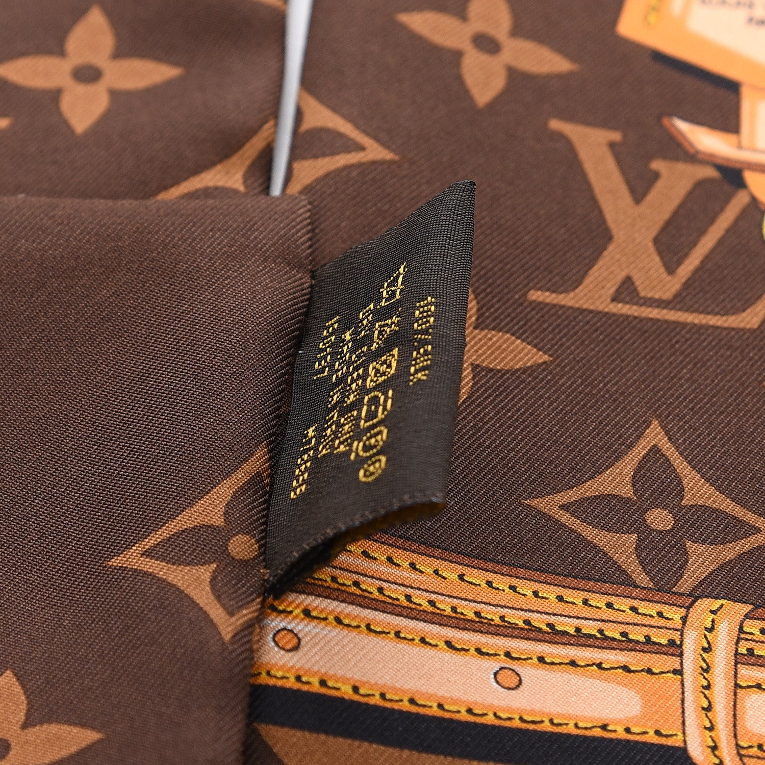 Louis Vuitton Silk Monogram Confidential Bandeau Brown 5 of 5