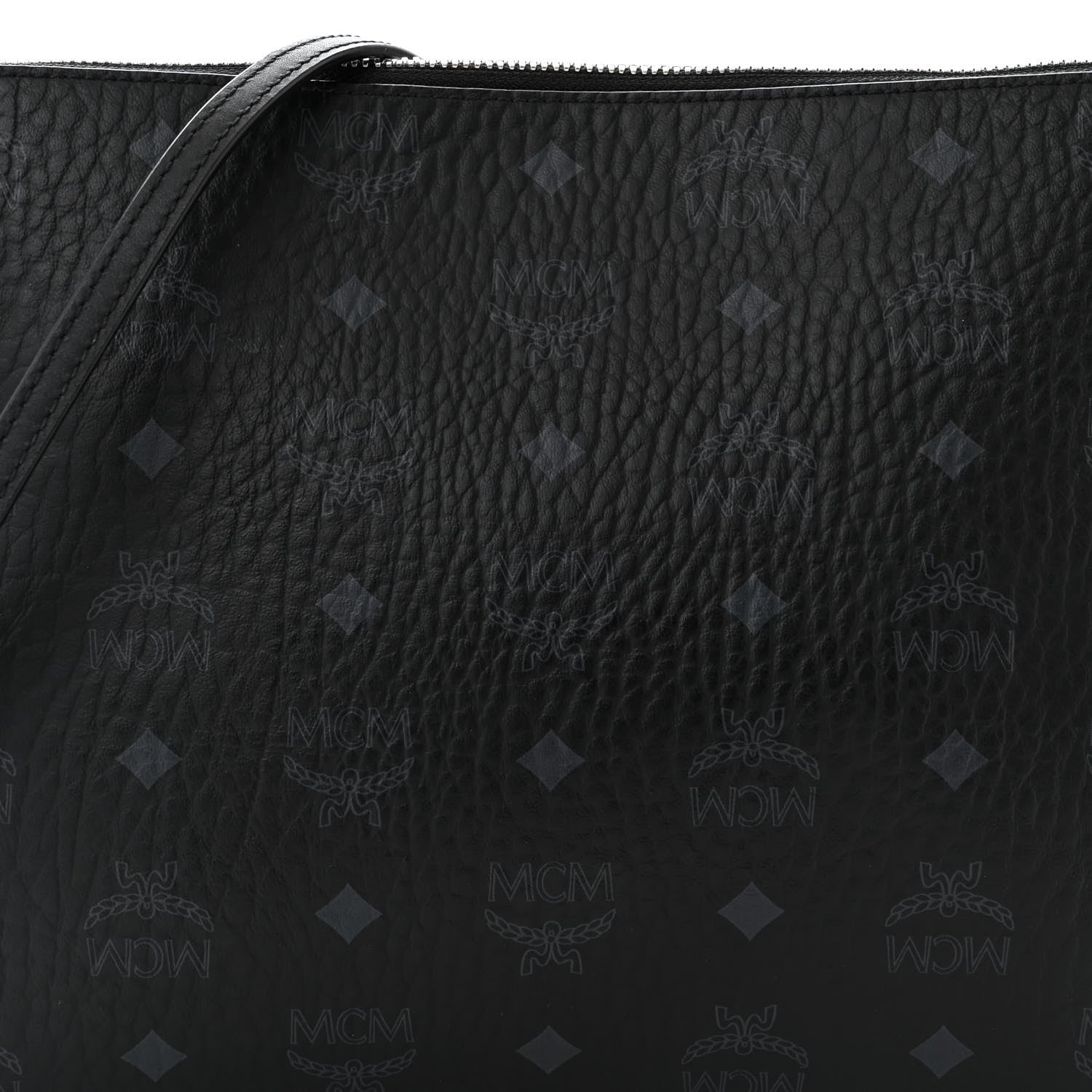 MCM Visetos Medium Crossbody Pouch Black 8 of 10