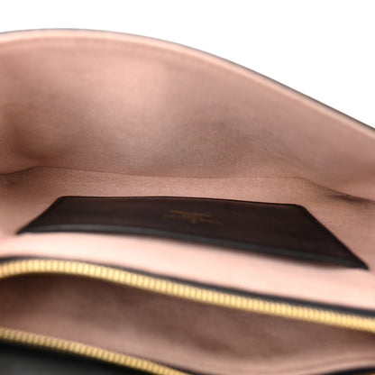 Louis Vuitton Lambskin Embossed Monogram Pochette Coussin Black 5 of 12