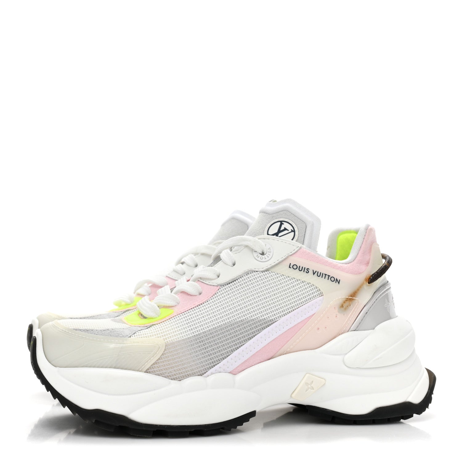Louis Vuitton Monogram Calfskin Run 55 Sneakers 35.5 White 3 of 10