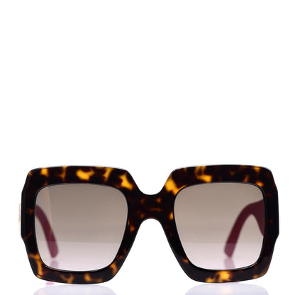 Gucci Square Frame GG0102S Sunglasses Glitter Pink 2 of 9