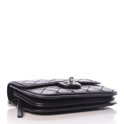 Chanel Calfskin Stitched Small Crossbody Flap Black 4 of 11