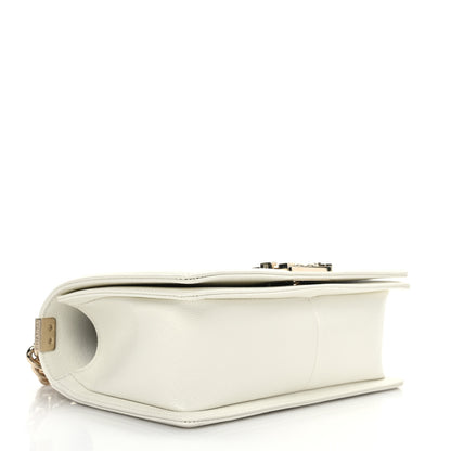 Chanel Caviar Quilted Medium Boy Flap White 4 of 9