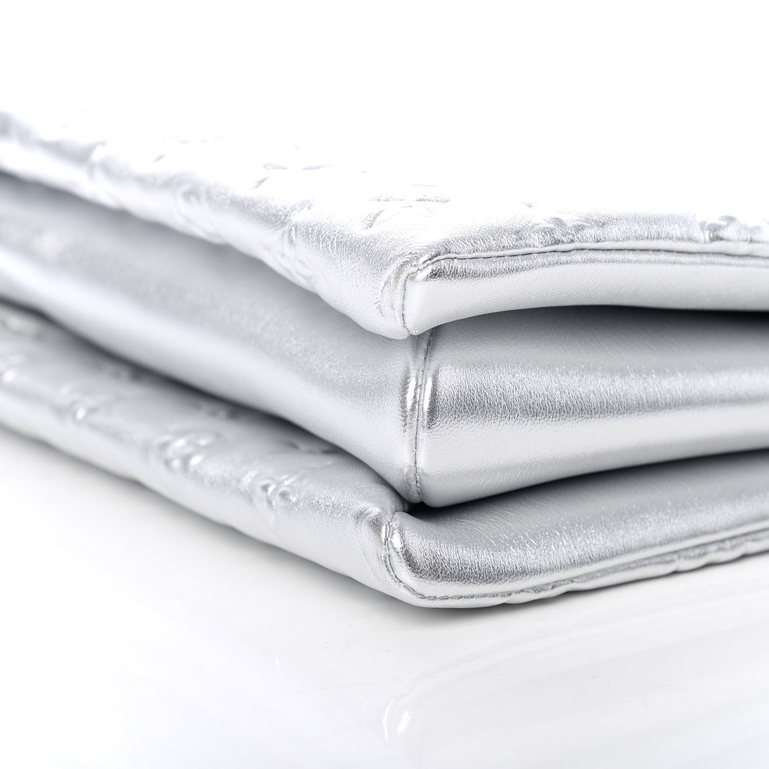 Louis Vuitton Metallic Lambskin Embossed Monogram Coussin PM Silver 7 of 9