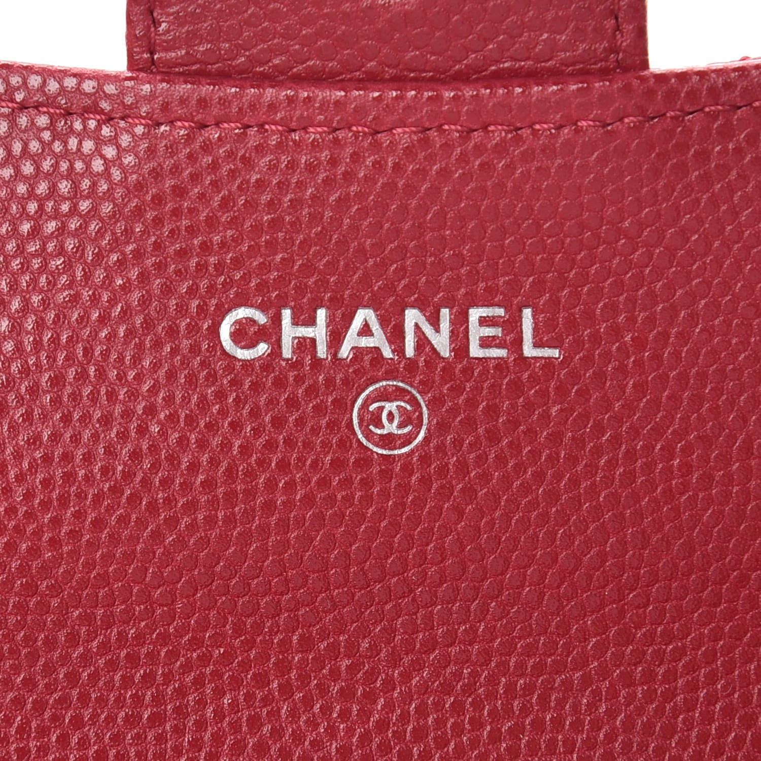 Chanel Caviar Quilted Flap Card Holder Dark Red 6 of 9