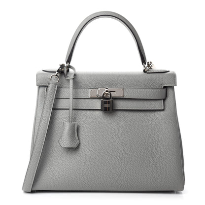 Hermes Togo Kelly Retourne 28 Gris Mouette 1 of 11