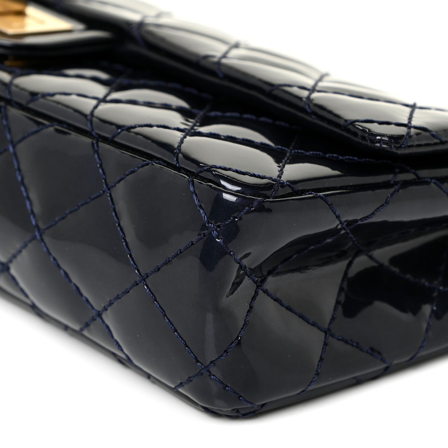 Patent Quilted 2.55 Reissue East West Clutch Navy Blue