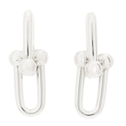 Tiffany Sterling Silver Large HardWear Link Earrings 1 of 4