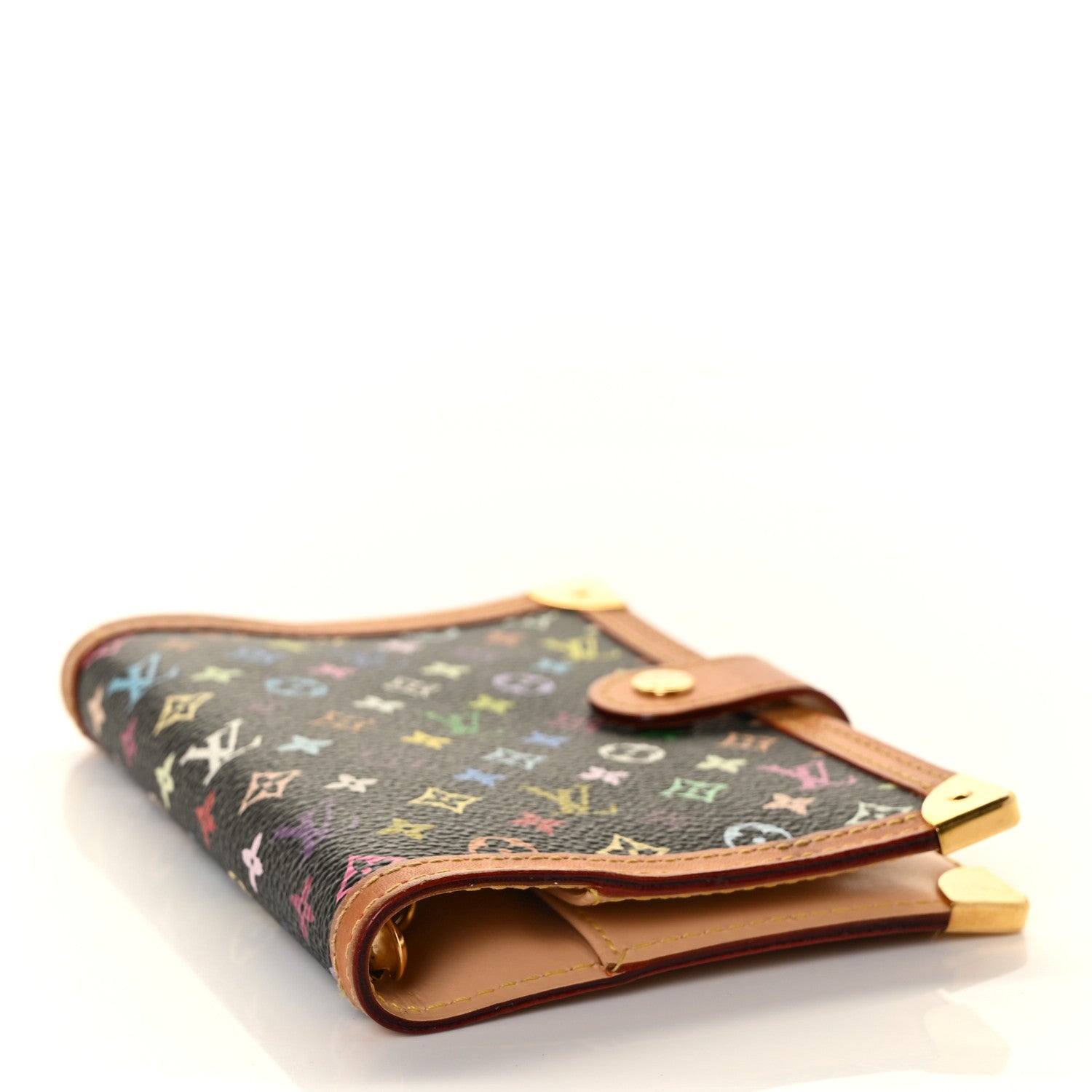 Louis Vuitton Monogram Multicolor Small Ring Agenda Cover Black 4 of 10