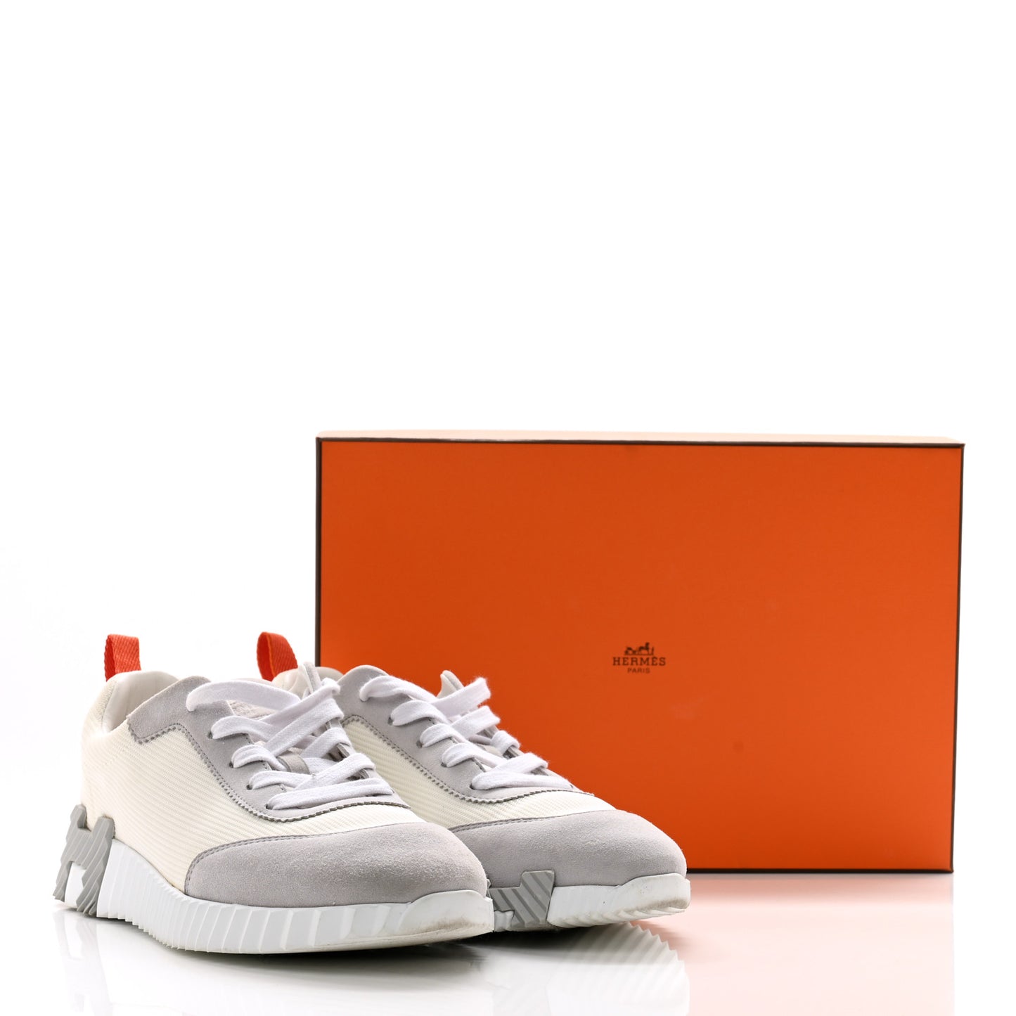 Technical Canvas Suede Goatskin Bouncing Sneakers 38 White Multicolor