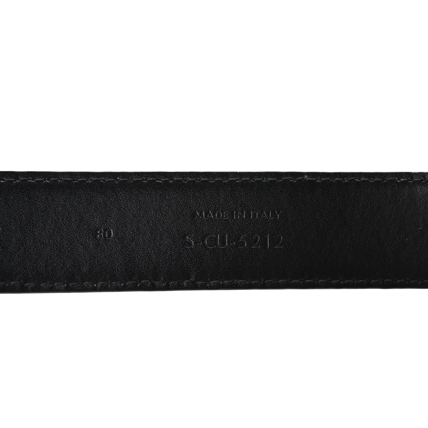 Celine Taurillon Calfskin Medium Triomphe Belt 80 32  Black 6 of 7