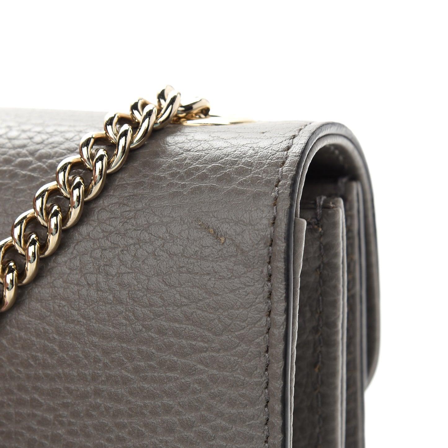Dollar Calfskin Small Interlocking G Shoulder Bag Loess
