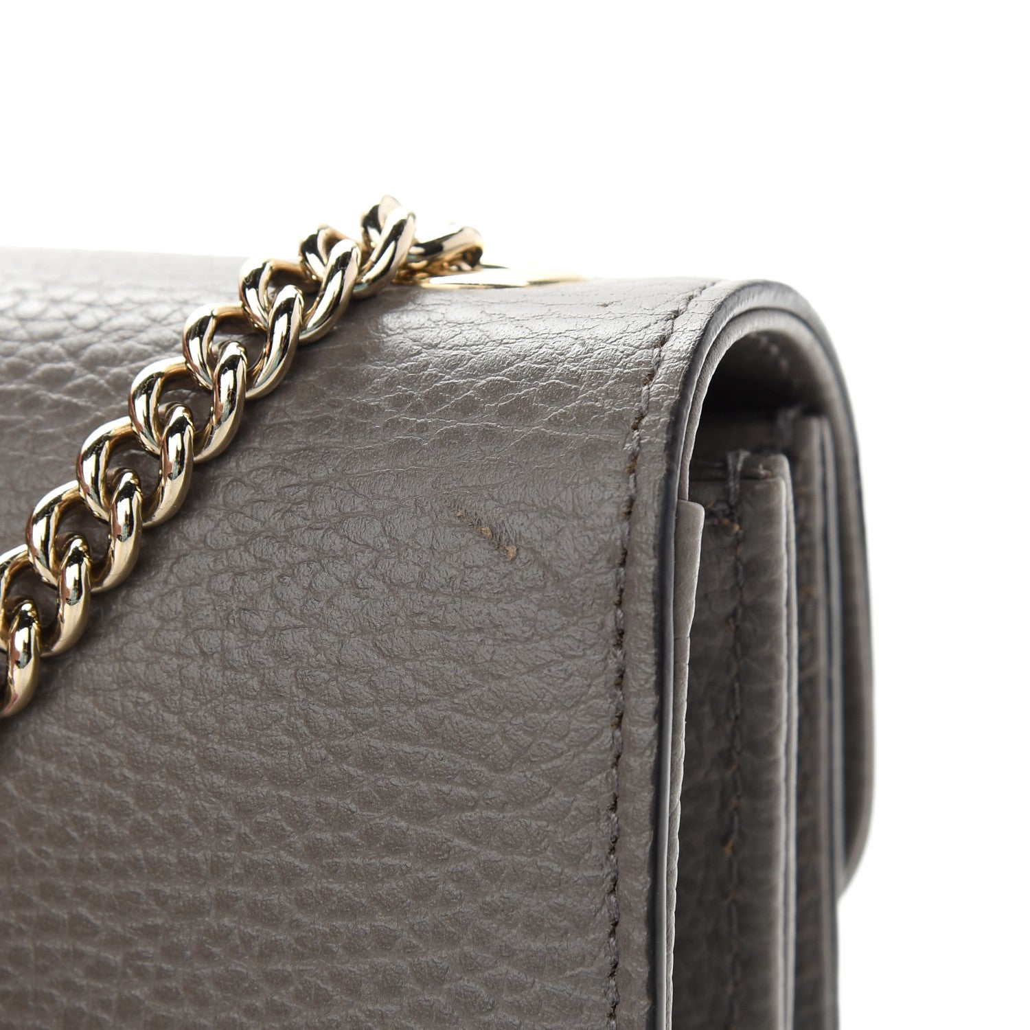 Gucci Dollar Calfskin Small Interlocking G Shoulder Bag Loess 10 of 11