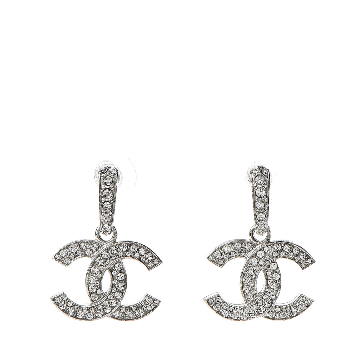 Crystal Palais Garnier CC Drop Earrings Silver
