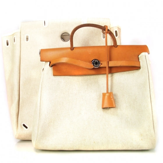 Hermes Toile HERBAG Oatmeal 1 of 11