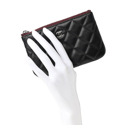 Chanel Lambskin Quilted Small Cosmetic Case Black 2 of 8