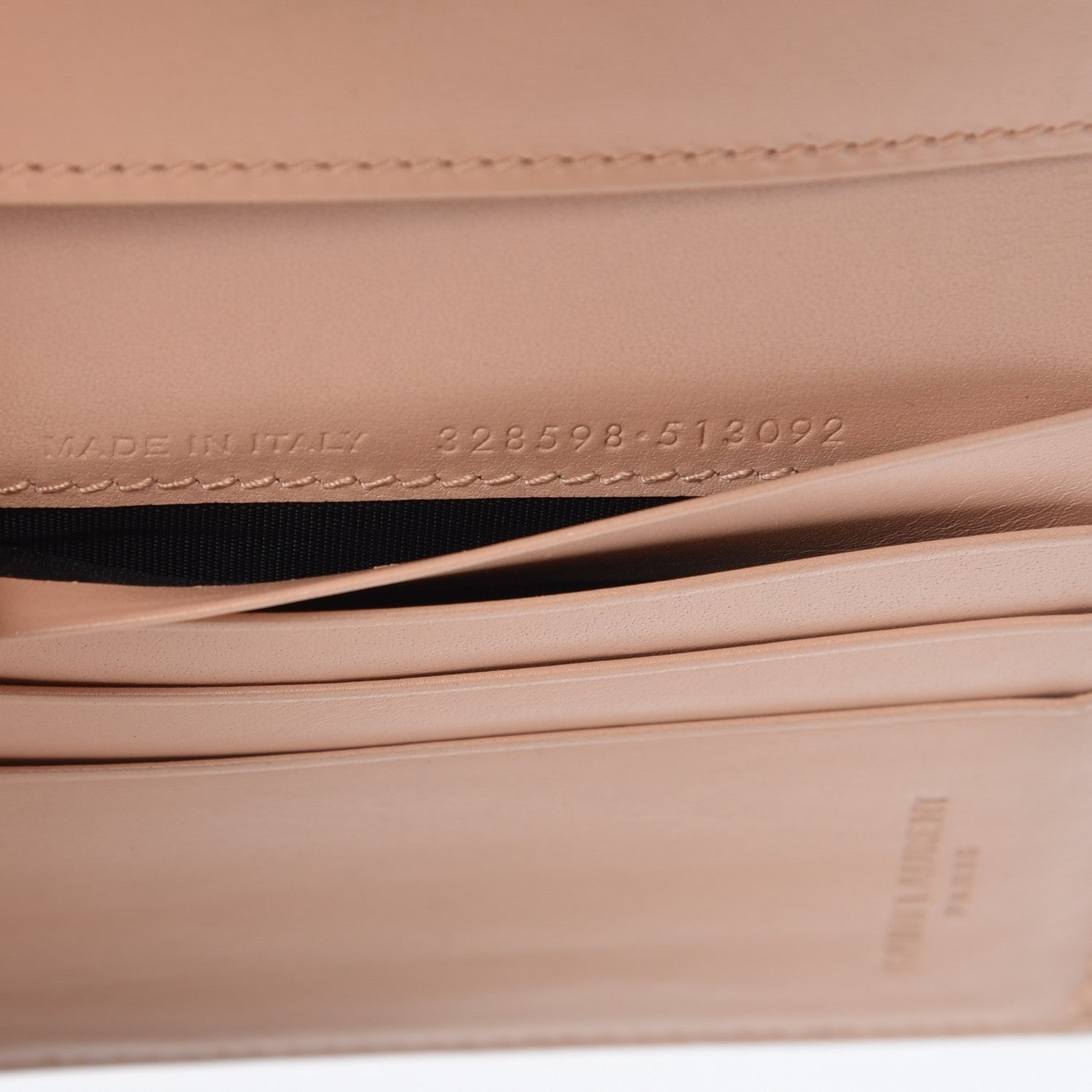 Saint Laurent Calfskin Trifold Wallet Pale Pink 7 of 12
