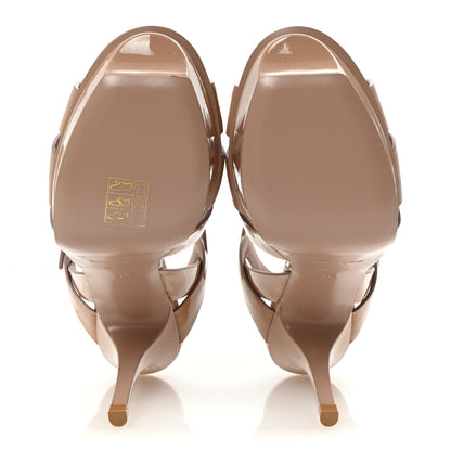 Saint Laurent Patent Tribute 75 Platform Sandals 36 Nude 6 of 10
