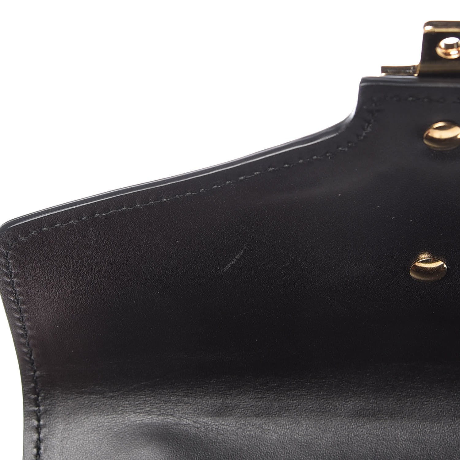Gucci Calfskin Mini Sylvie Chain Shoulder Bag Black 10 of 11
