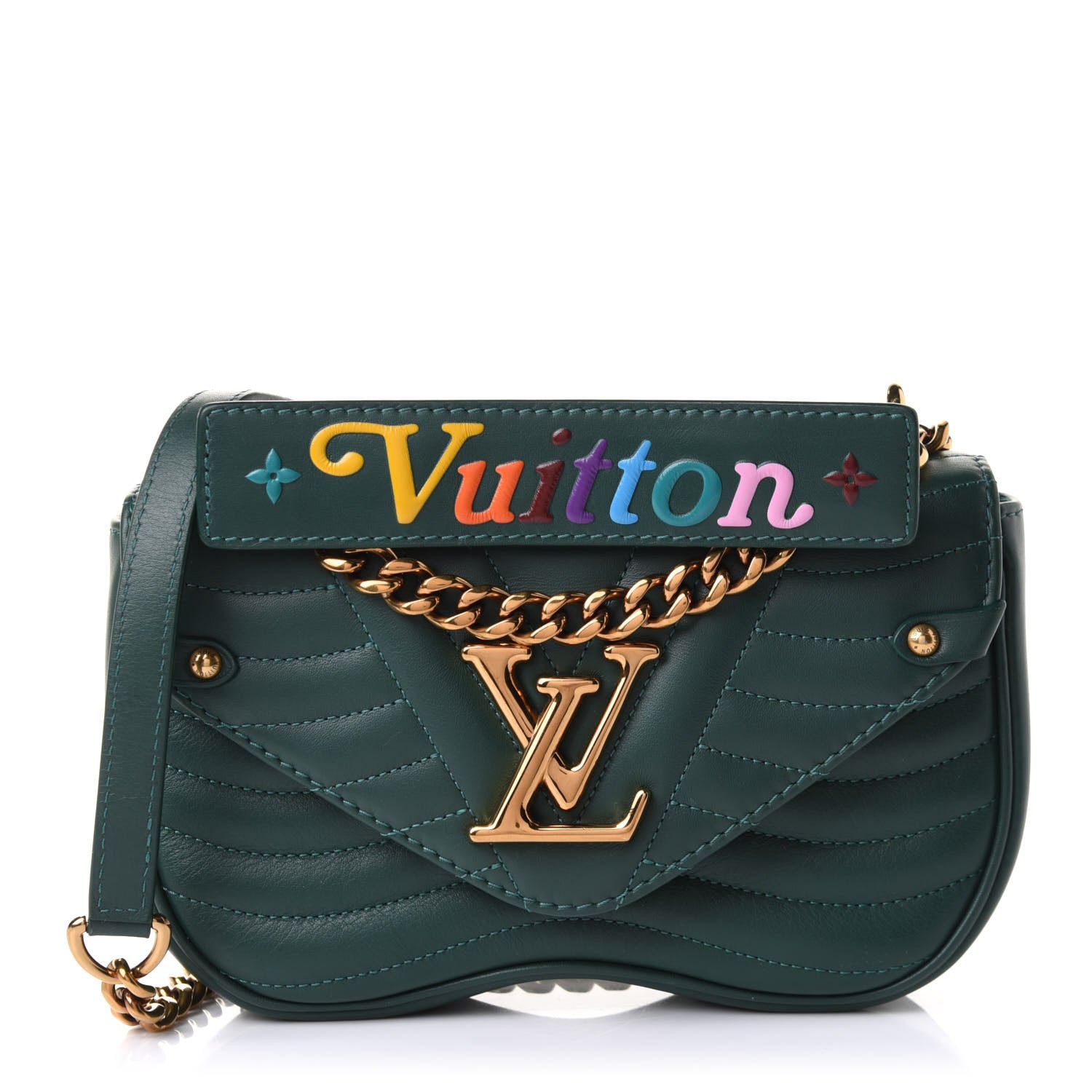 Louis Vuitton Calfskin New Wave Chain PM Emerald 1 of 11