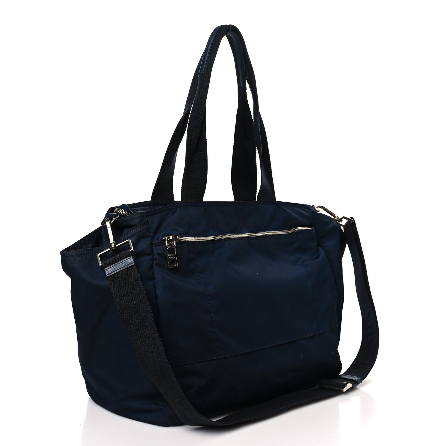 Prada Nylon Vela Baby Bag Blue 3 of 9