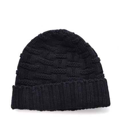 Hermes Cashmere Mens Beanie Hat L Marine 1 of 5