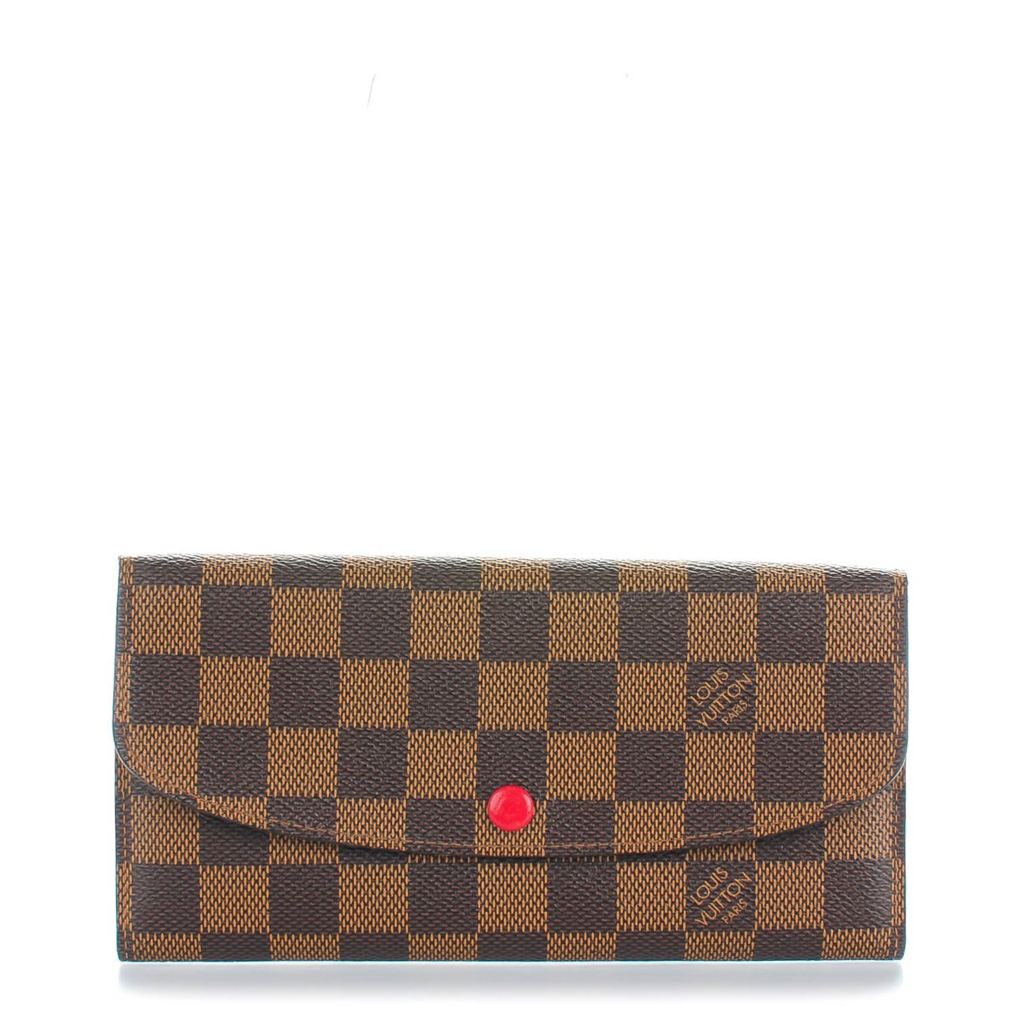 Damier Ebene Emilie Wallet Red