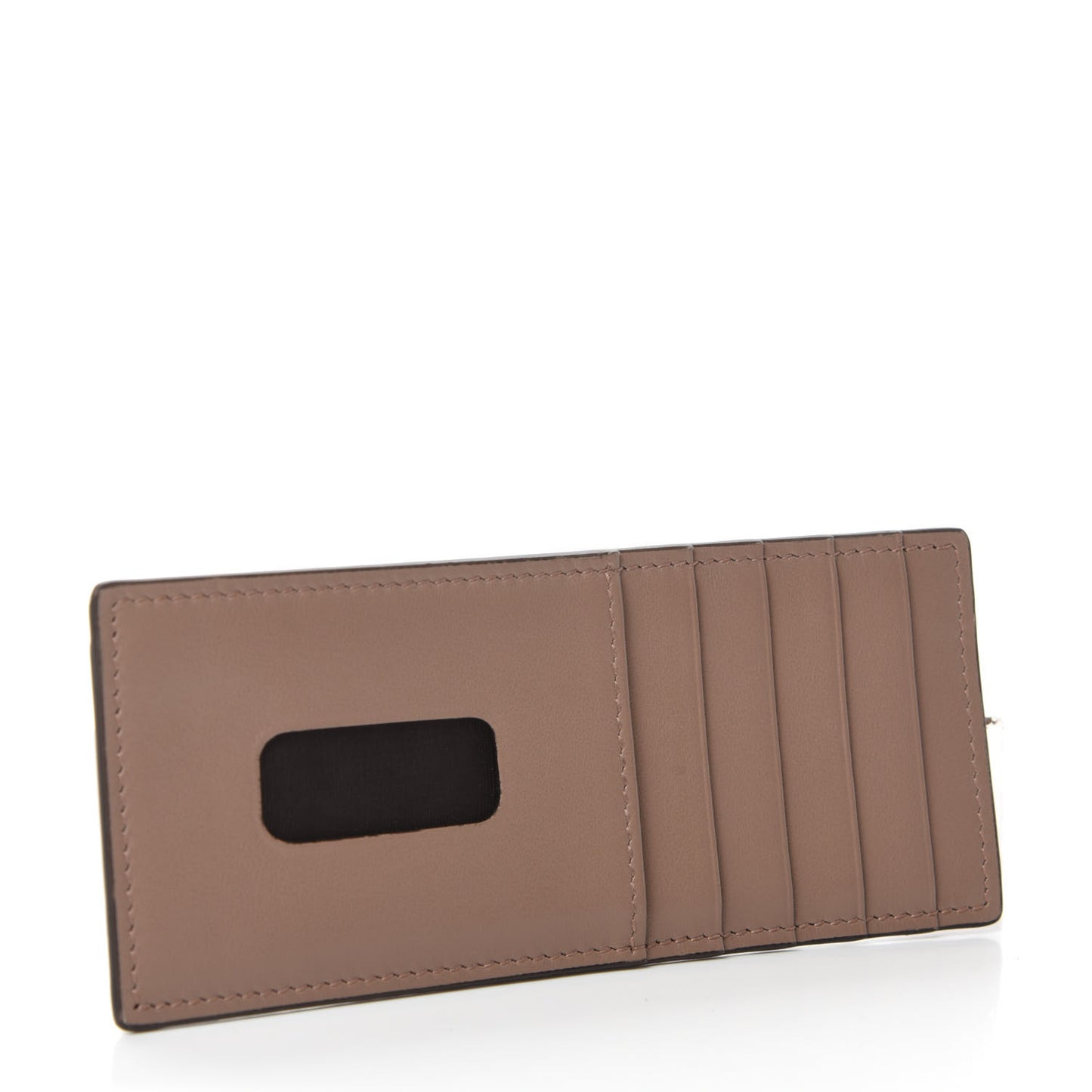 Calfskin Long Card Case Taupe