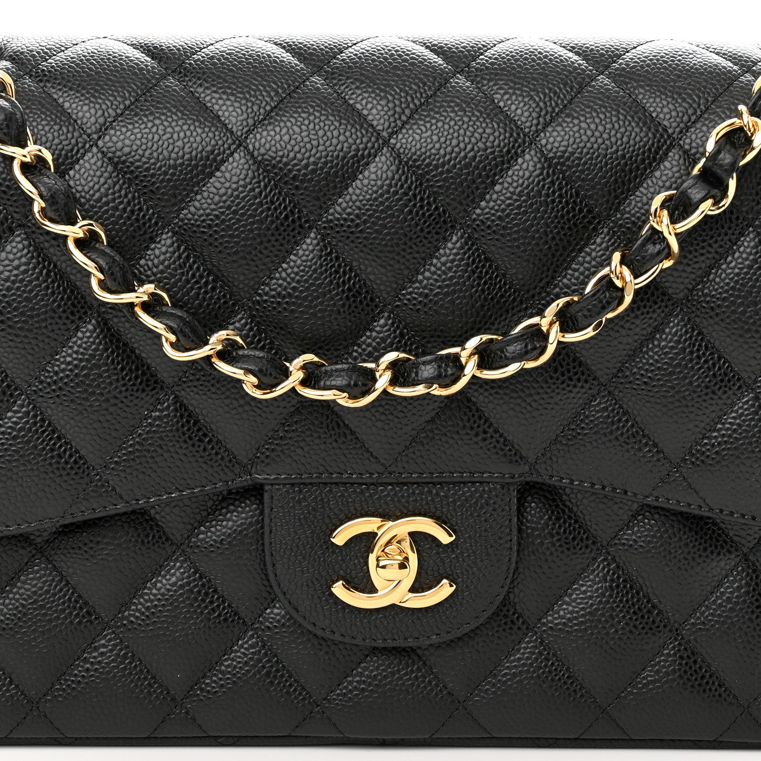 Chanel Caviar Quilted Jumbo Double Flap Black 8 of 11