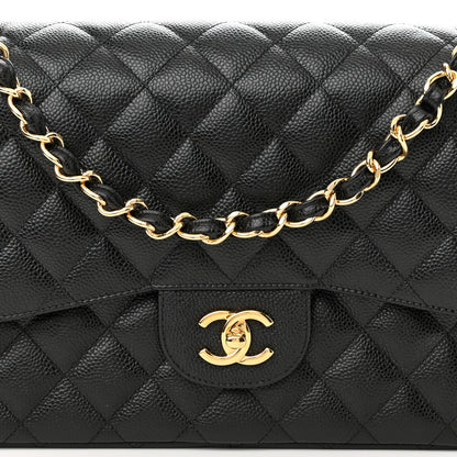 Chanel Caviar Quilted Jumbo Double Flap Black 8 of 11