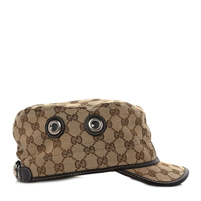 Gucci Monogram Military Hat XL Brown 4 of 8