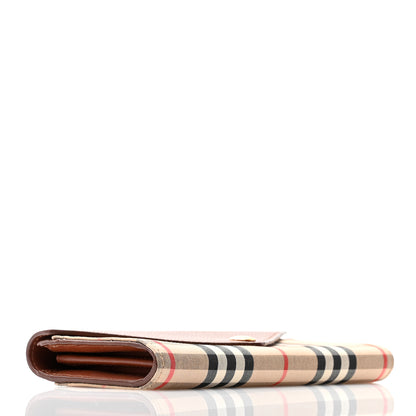 Burberry Vintage Check Grain Calfskin Halton Wallet Tan 4 of 9